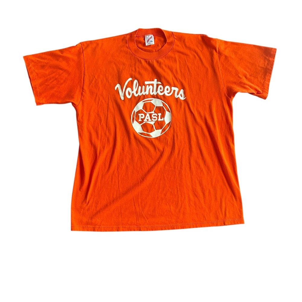 Vintage 1989 Jerzees Bright Orange T-Shirt
